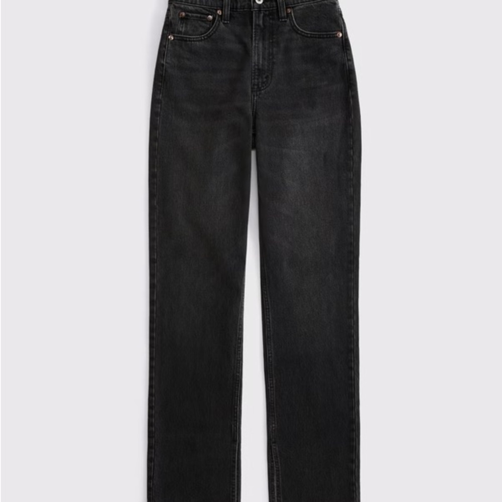 Abercrombie & Fitch Dark Gray ultra high rise 90s straight